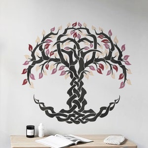 Stencil Mandala Celtic TREE of LIFE Stencil Mandala for DIY, Wall Decorative Stencils, Mandala Wall Art, Sacred Geometry #s057