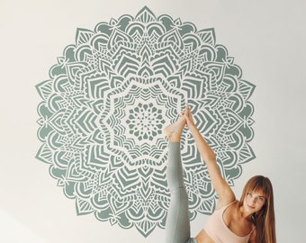 Mandala stencil, Mandala pattern for DIY, Wall decor Modern home stencils, Mandala wall art, Yoga studio decor  #s015