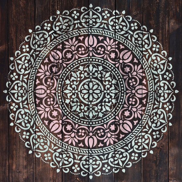 Schablone Mandala in Blüte, Schablone Mandala Muster für DIY, Wand dekorative Schablonen, Mandala Wandkunst, Heilige Geometrie #s023