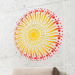 Summer mandala stencil Mandala stencil Mandala wall art Yoga stencil #102