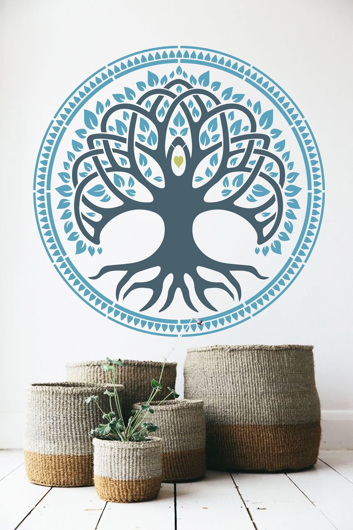 Stencil Tree of Life Stencil Mandala Pattern for DIY Wall | Etsy