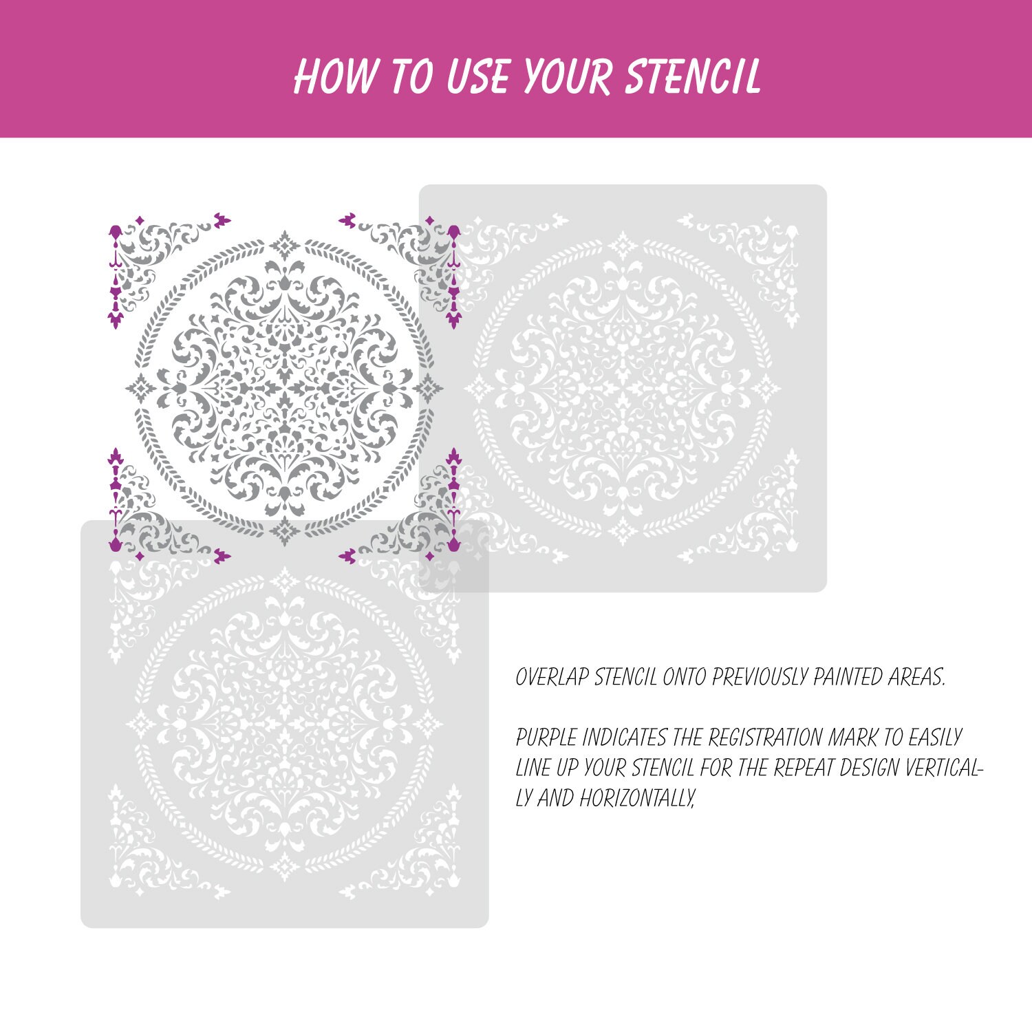 Moroccan Mandala Stencil Seamless Pattern Stencil Mandala - Etsy