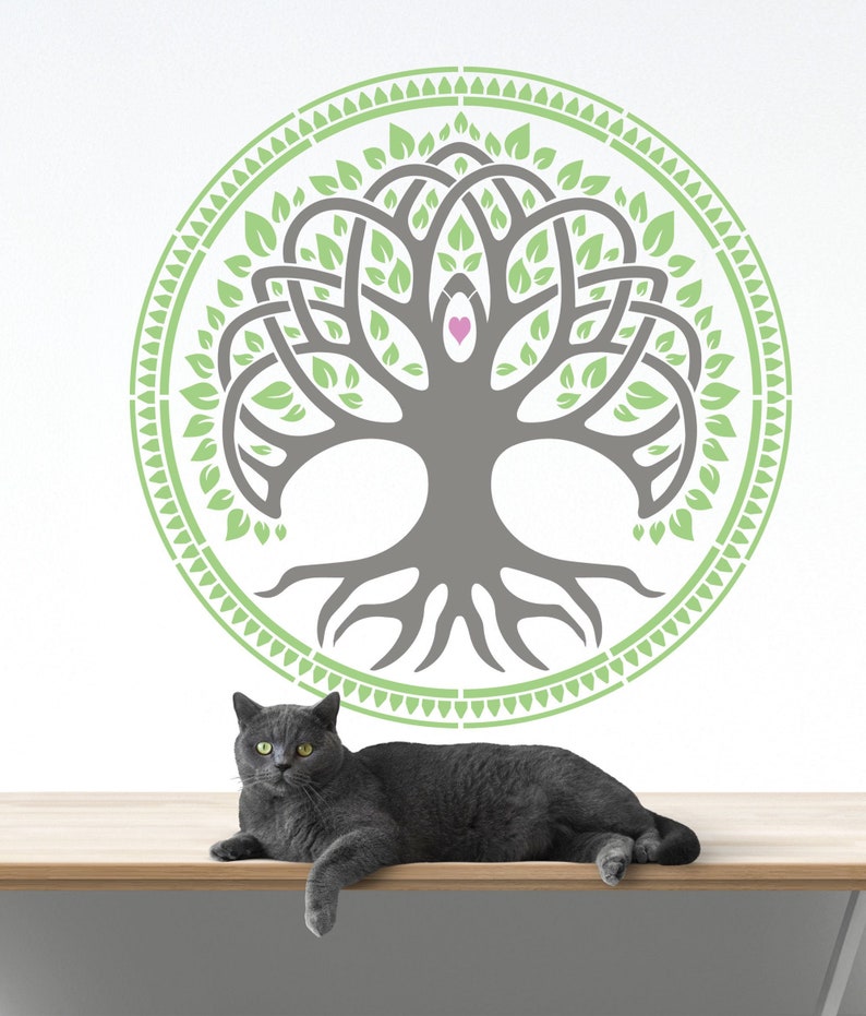 Stencil Tree of Life Stencil Mandala Pattern for DIY Wall - Etsy
