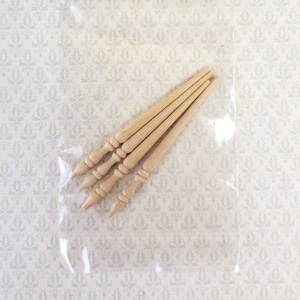 Dollhouse Miniature Spindles Furniture Legs or Posts Wood 4 Pieces 1:12 Scale 2&quot; HW12014