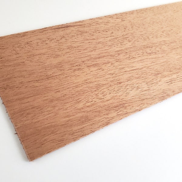 Solid Mahogany Wood Sheet Plank Thin 1/32" x 3" x 12" long Veneer Woodworking