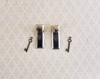 MonkeyJack 2pcs Alloy Door Knob Handle 1//12 Scale Dollhouse Doors Metal Hardware Gold
