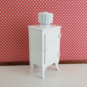 Dollhouse Miniature Fridge Monitor Top Refrigerator Vintage 1920s Style 1:12 Scale