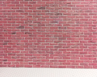 Dollhouse Miniature Red Blend Colored Bricks in 1:12 Scale