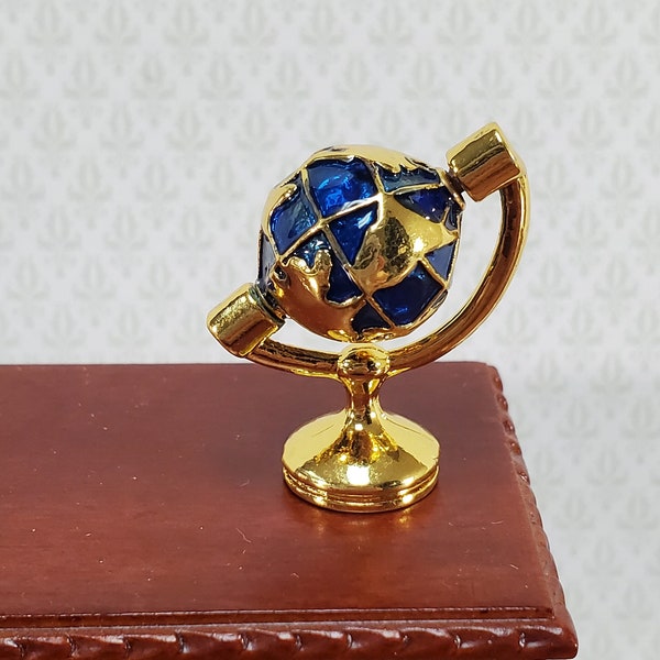 Dollhouse World Globe Desktop Decorative Accessory Metal 1:12 Scale Miniature
