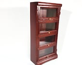 Dollhouse Barrister Bookcase Tall Lawyers 1 12 Scale Furniture Mahogany Finish