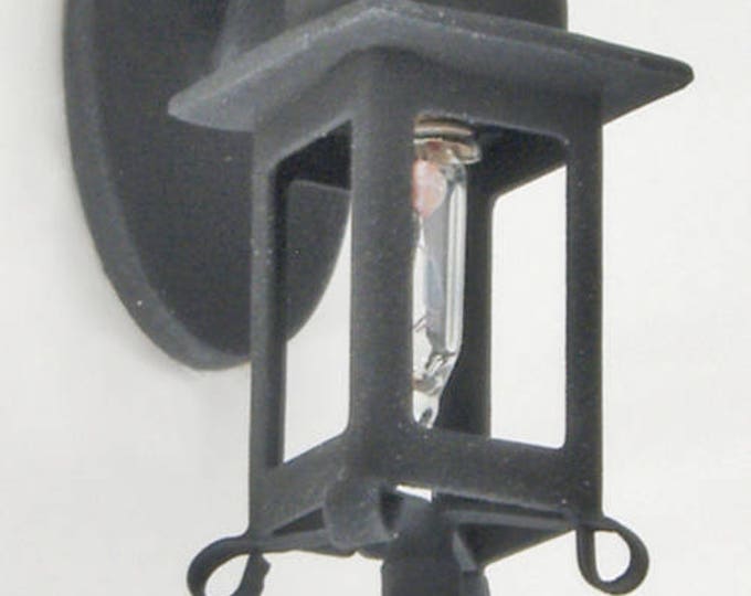 Dollhouse Miniature Black Coach Lamp Sconce 112 Scale 12 Volt Etsy