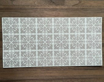 Dollhouse Miniature Blue /& Cream Tile Flooring Sheet 1:12 Scale Break Off Pieces