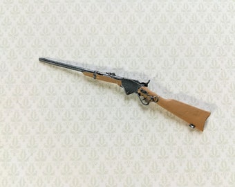 Dollhouse Miniature Realistic Metal Musket Rifle Weapon Replica #Z30024