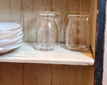 Dollhouse miniature 1//12 scale clear dessert snack can Jar with Lid P1