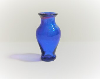 Dollhouse Miniature Pedestal Vase Large Amber Glass 1:12 Scale for flowers