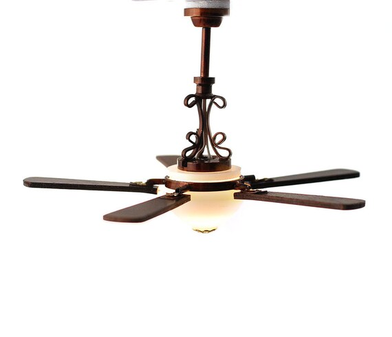 Dollhouse Ceiling Fan Light 5 Blade 1 12 Scale Miniature Hong Kong Dollhouse Ceiling Fan Light 5 Blade 1, Miniature Ceiling Fan For Dollhouse