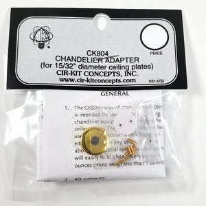 Cir-Kit Chandelier Adaptor for Lights 1:12 Scale Dollhouse CK804 15/32" Diameter