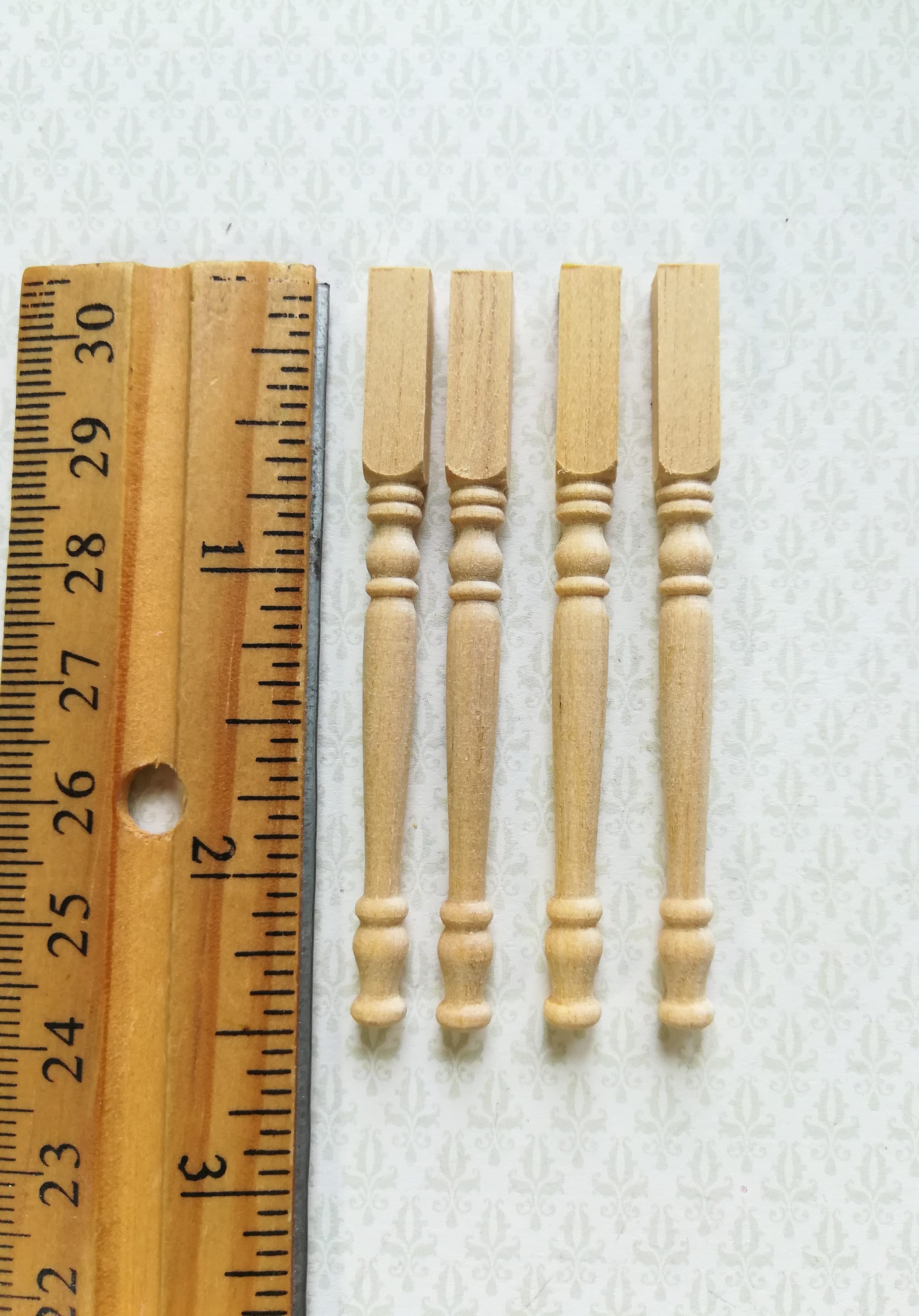 Dollhouse Miniature Wood Table Furniture Legs 4 Pieces 112 Etsy