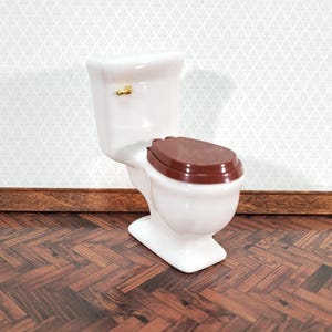 Dollhouse Toilet Plain White Ceramic for Bathroom 1:12 Scale Miniature