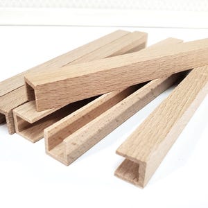 Miniature Channel Molding Wood Trim 1/2&quot; wide x 6&quot; long x6 Pieces CLA77068