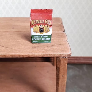 Dollhouse Miniature Coffee Bag of Coffee Beans 1:12 Scale Food Groceries Kitchen