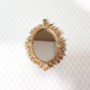 Dollhouse Gilt Mirror French Victorian Style Fancy 1:12 Scale by Falcon A3995