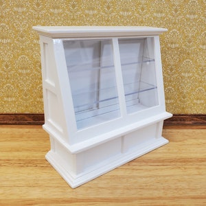 Dollhouse Tall Display Counter Cabinet for Bakery or Shop White 1:12 Scale Miniature Furniture
