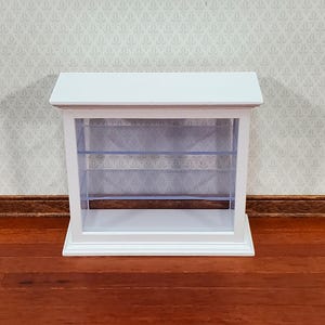 Dollhouse Tall Counter for Store or Shop Display Cabinet White 1:12 Scale Miniature Furniture