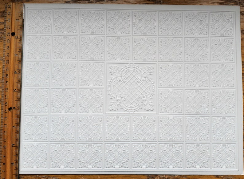 Dollhouse Miniature Ceiling Paper Embossed Textured Foam Board Etsy