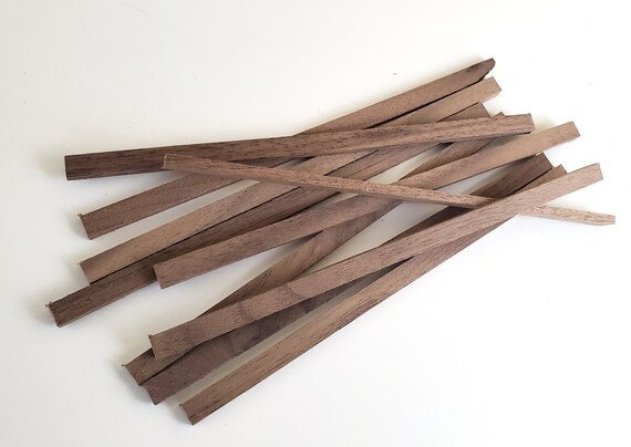 Walnut Wood Strips X10 1/8 X 1/4 X 6 Long Crafts Models Miniatures