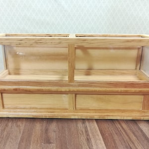 Dollhouse Display Counter Bakery Store or Shop 1:12 Scale Furniture Light Oak