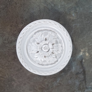 Dollhouse Large Cast Resin Ceiling Rose Medallion 1:12 Scale Miniature 2 11/16&quot; 68mm