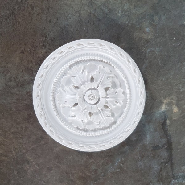 Dollhouse Large Cast Resin Ceiling Rose Medallion 1:12 Scale Miniature 2 11/16" 68mm