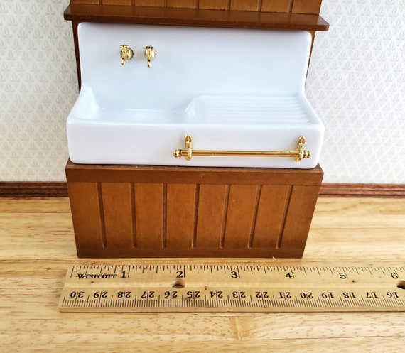 Pedestal Sink Storage Cabinet Double Door Under Sink Antique White Walnut