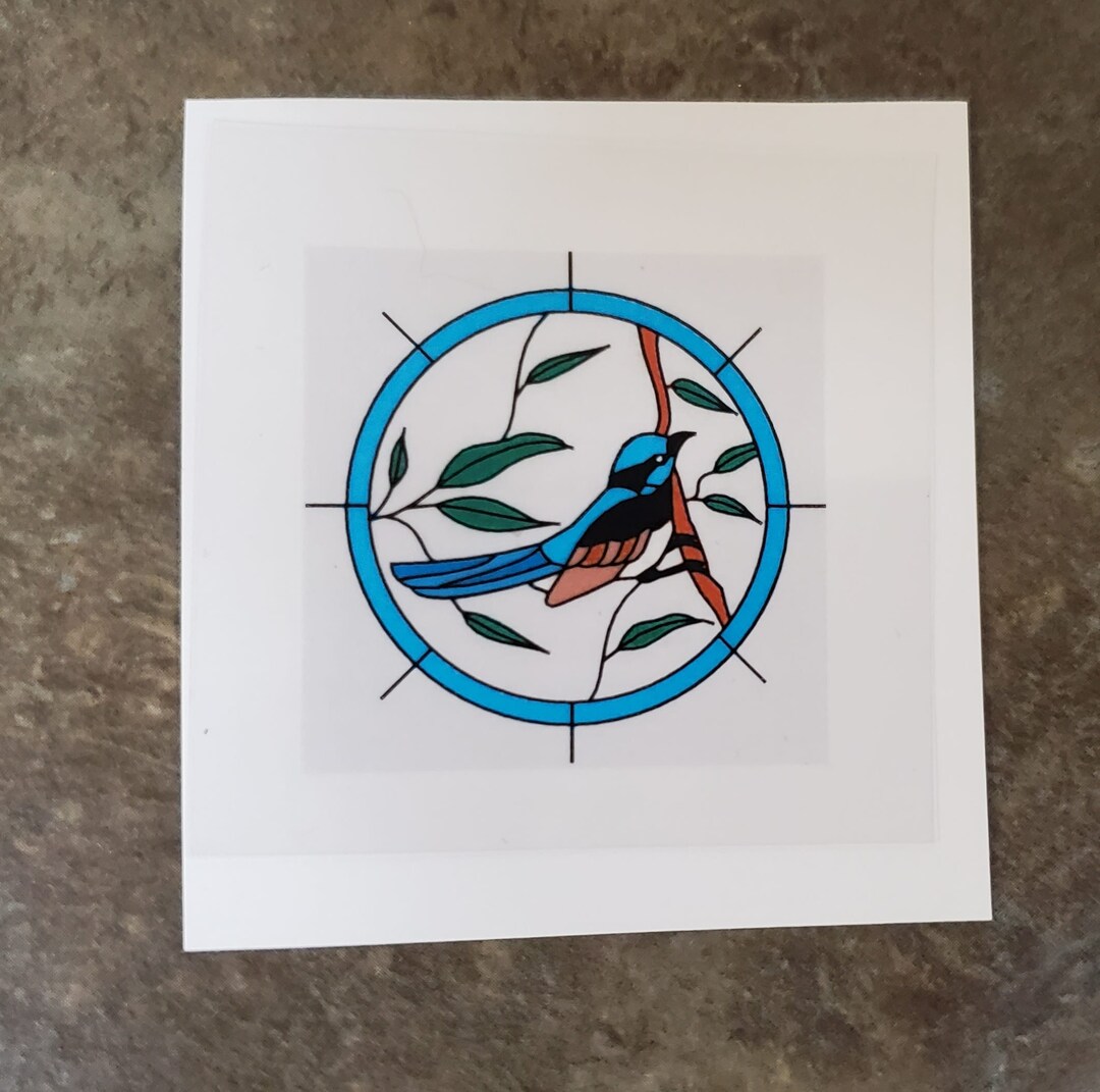 Dollhouse Simulated Stained Glass Window Insert Round 112 Scale