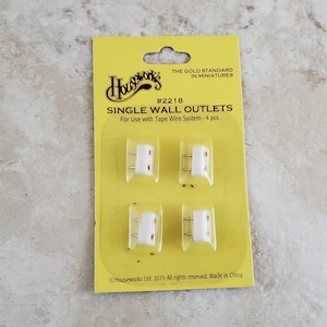 ドールハウス ミニチュアコンセント 壁コンセント 12ボルト テープワイヤーライト用 x4 1:12スケール 2218