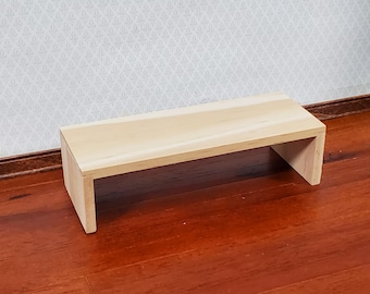 Dollhouse Modern Coffee Table Unpainted Wood 1:12 Scale Miniature Furniture DIY