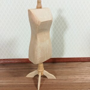 Miniature Mannequin Dressmakers Tailor Dummy 1:12 Scale Dollhouse Unpainted