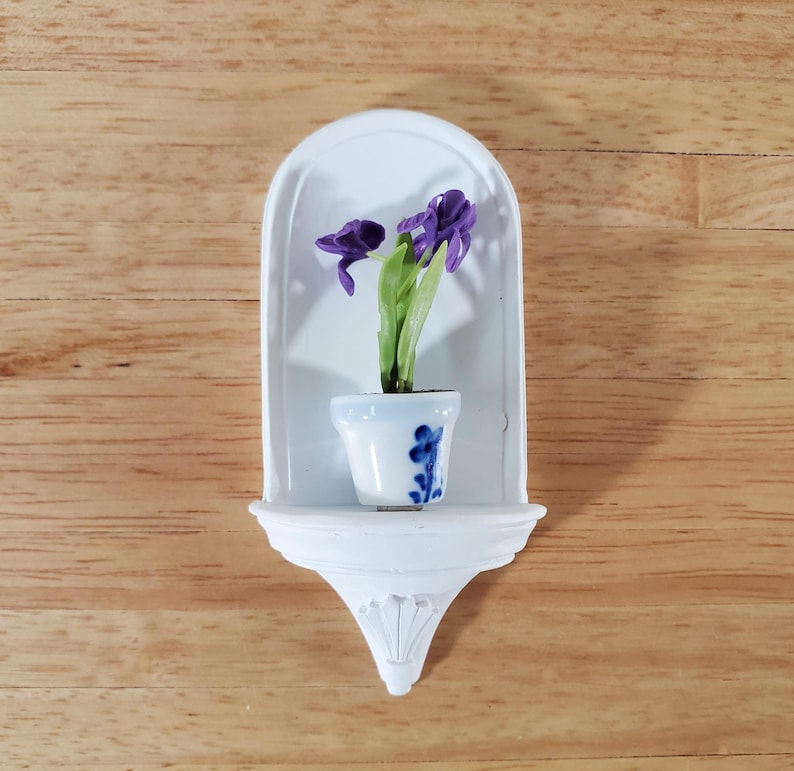 Dollhouse Architectural Wall Niche Shelf 1:12 Scale Cast Resin Flat Back image 4