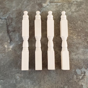 Dollhouse Miniature Newel Posts Large 1:12 Scale for Stairs Fences x4 CLA70200