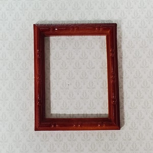 Dollhouse Mahogany Picture Frame for Painting 1:12 Scale Miniature Accessory Cast Resin