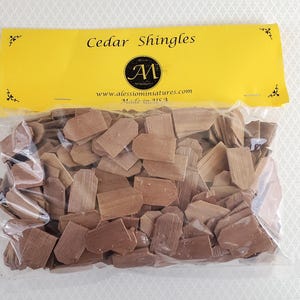 Dollhouse Miniature Shingles Cedar Wood Hexagon 1:12 Scale 500 pieces Alessio 51A