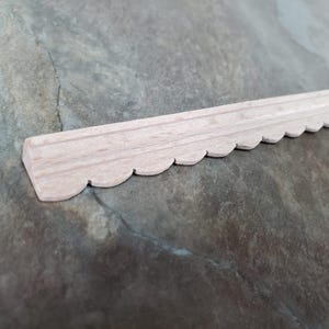 Dollhouse Crown Molding Cornice Trim Custom Victorian 7/16&quot; tall x 18&quot; 1:12 Scale Miniature