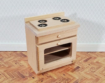 1:12スケールのミニチュアキッチンシンク＆コンロセット、ドールハウス