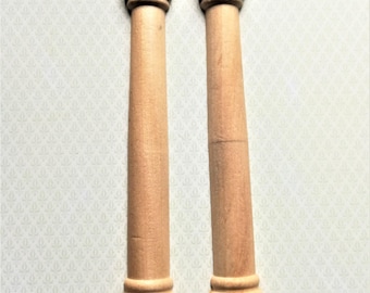 Dollhouse Miniature Half Columns 2 pieces 7" Tall 1:12 Scale Pillar