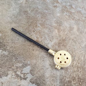 Dollhouse Miniature Bed Warmer Metal 1:12 Scale Bedroom Accessories