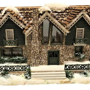 1:144 Scale Dollhouse KIT Tiny Vacation Lodge Home Log Home or Siding Option