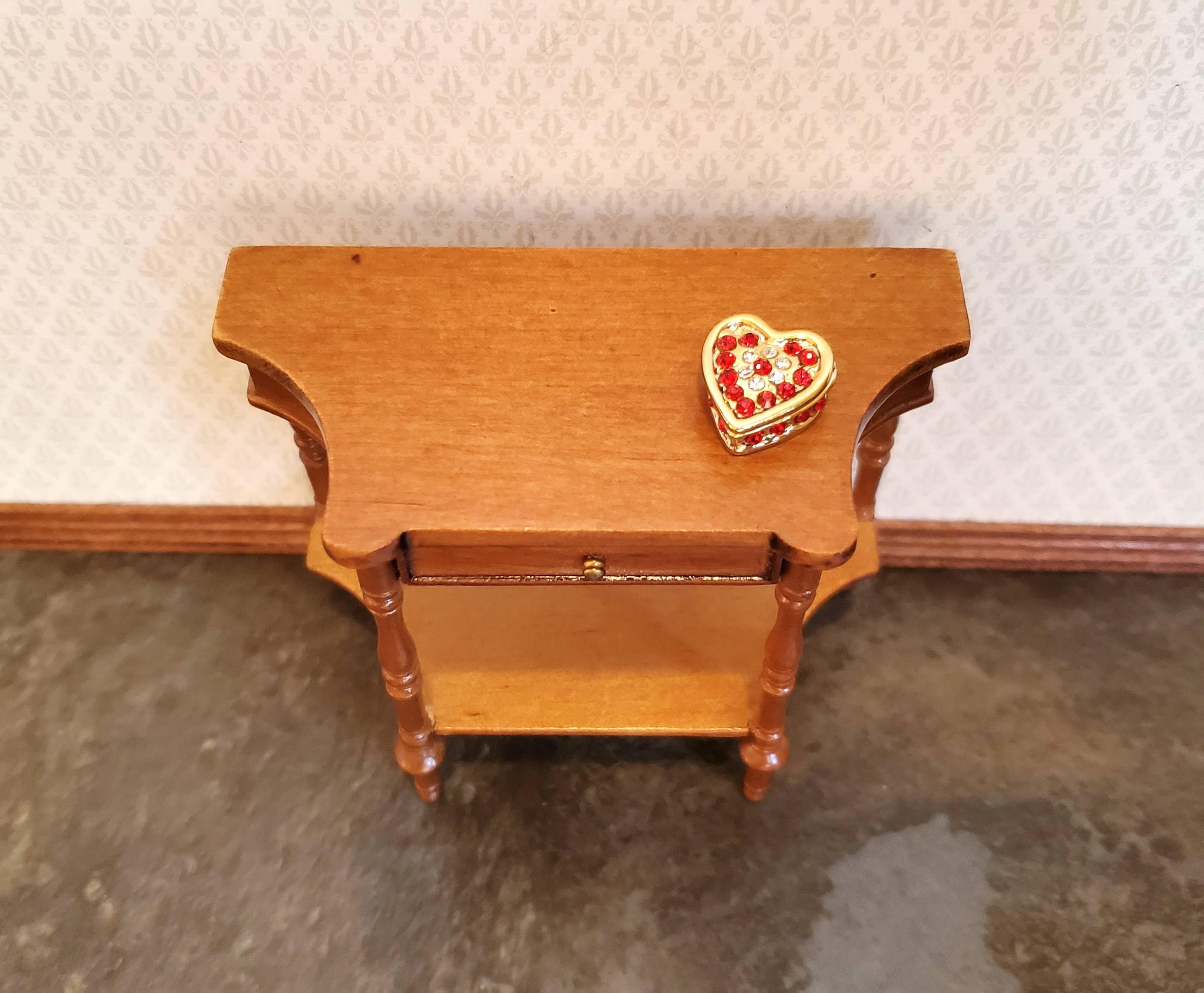 Dollhouse Miniature Jewelry Box With Jewels Heart Shape Etsy