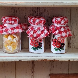 Dollhouse Honey Comb Bits in a Glass Jar x3 1:12 Scale Miniature Food Kitchen