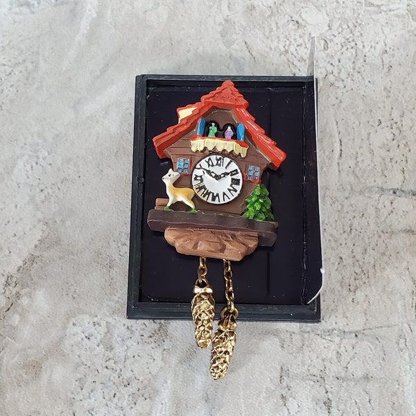 Dollhouse Cuckoo Clock Resin with Deer by Reutter 1:12 Miniature Scale German Style